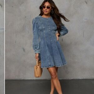 VICI faded in to you denim dress XS